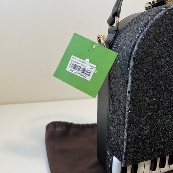 Rare 🔥 Kate Spade Bag Piano Leather Glitter Clutch Shoulder Jazz Things Up - Picture 6 of 15